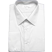 Regular and Big and Tall French Cuff Dress Shirts in 5 Colors to 24 Neck and 39 Sleeve
