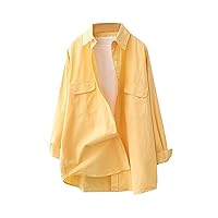 Women's Spring Clothes Fashion Plaid Loose Casual Cardigan Thin Outer Shirt Sun Jacket Top, S-3XL