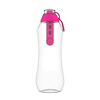 DAFI Sport Water Bottle with Filter Pink | 24 oz | Personal Reusable Water Bottle, Backpacking Filter Replacement, tap Water Straw Purifier, Water for Travel | Made in Europe