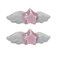 2pcs Cute Small Hair Clip Sweet Lovely Star Wings Hair Barrettes Hairpins Styling Hair Accessory Party Gifts Wings Hair Clip
