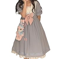 Kawaii Dress Lolita Dresses Women Japanese Sweet Cute Puff Sleeve Vintage Sundress Outfits