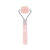 Skin Gym Rose Quartz Mini Roller Facial Massager for Wrinkles and Fine Lines Anti-Aging Face Lift Skin Care Beauty Tool
