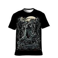 Tshirtnager Gift-Cool Skull-Hip-Hop Style-Tshirt Retro T-Shirt Teeshirt-Adult for-Comic -Tees Basketball Athletic
