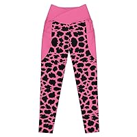 Pink Cheetah Crossover Leggings 2XS-6XL