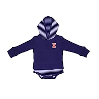 NCAA baby-boys Infant Stripe Hooded Creeper