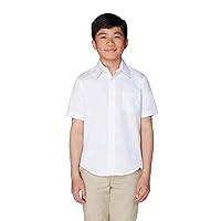 French Toast Short Sleeve Dress Shirt with Expandable Collar White L