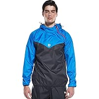 Sauna Sweat Jacket for Men Outdoor Sports Hoodies Men's Fitness Zipper Sweat Long Sleeve Jacket