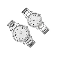 BESTOYARD 4 Pcs Couple Watch Universal Leisure Watches Couple Gifts Stroller Organizer Bag Couples Gift Kids Gift Silver Wristwatches Lover Watches Girl Fashion Glass Bride Silver Watch