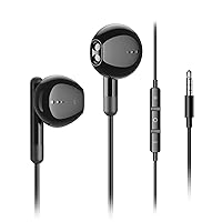 Wired Earbuds with Microphone, Wired Earphones in-Ear Headphones HiFi Stereo, Powerful Bass and Crystal Clear Audio, Compatible with iPhone, iPad, Android, Computer Most with 3.5mm Jack