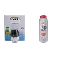 PoolRX+ Pool Unit 20k-30k gallons & Leisure TIME 22337A Spa 56 Chlorinating Granules for Hot Tubs, 2 lbs, Gray