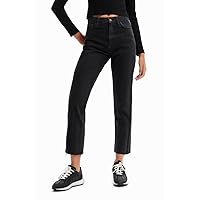 Desigual Women's Straight Cropped Jeans