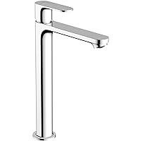 Hansgrohe Rebris S Contemporary 1-Handle 1-Hole 12-inch Tall Bathroom Sink Faucet in Chrome, 72524001