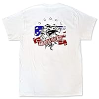 PinMart American Veteran Military Patriotic T-Shirt White