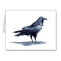 Raven - Set of 10 Raven Note Cards With Envelopes
