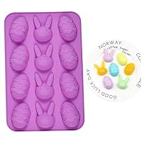 Easter Silicone Molds Easter Egg Mold Easter Rabbit Mold Chocolate Mold for Jelly Candy Making Chocolate Molds