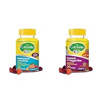 Culturelle Kids Probiotic Gummies for Ages 2+ with Lutein for Eye Health, 60 Count + Daily Probiotic for Kids with Veggie Fiber Gummies, 30 Count