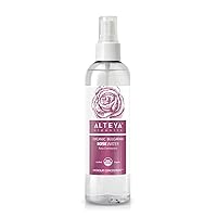 Alteya Organics Rose Water USDA Certified Organic Facial Toner, 8.5 Fl Oz/250mL Pure Bulgarian Rosa Damascena Flower Water, Award-Winning Moisturizer BPA-Free Spray Bottle