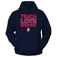 FanPrint UIC Flames - Teach Love Inspire - Brocade Pattern Gift T-Shirt