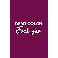Dear Colon Fuck You: Funny Ulcerative Colitis Notebook Make The most Out Of A Bad Situation