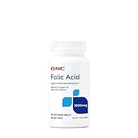 Folic Acid 1000 mcg | Supports Healthy Fetal Development, Required for Proper Red Blood Cell Formation, Vegetarian Formula | 100 Tablets
