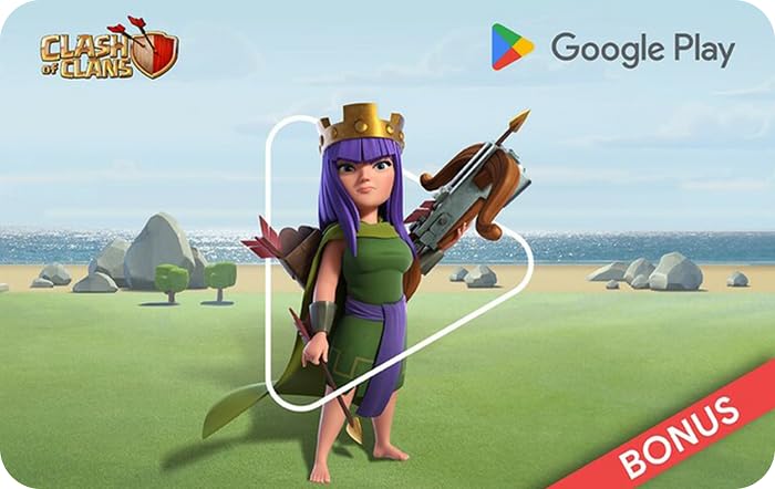 Google Play gift code - Email Delivery. Get $2 off your Clash of Clans purchase when you buy a Play gift card of $10 or more (US only)