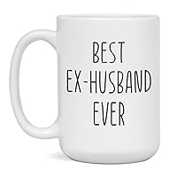 Best Ex-Husband Ever Ceramic Coffee Mug for Men, 15-Ounce White