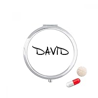 Special Handwriting English Name David Pill Case Pocket Medicine Storage Box Container Dispenser