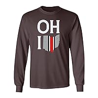 State of Ohio Letters Map Flag Unisex Long Sleeve T-Shirt