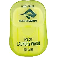 Sea To Summit Trek & Travel Pocket Laundry Wash (50 Leaves/ .5 Ounce), Green Tea