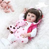 Full Silicone Reborn Baby Dolls Girl Waterproof Cute 18inch 48cm Reborn Newborn Dolls Toddlers Anatomically Correct Kids with Giraffe Outfit