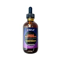 Well's Jamaican Black Castor Oil Infused with Chebe Powder 4 fl oz | 100% Natural | Improves Hair Density | Nourishes
