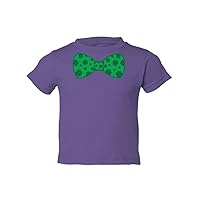 Manateez Toddler St. Patrick's Day Four Leaf Clover Bowtie Tee Shirt