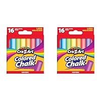 Cra-Z-Art Colored Chalk, 16 Count (10801-48), Assorted (Pack of 2)
