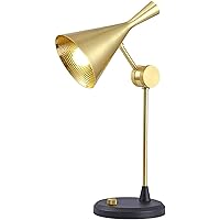 Modern Minimalic American Bookstact Lamp Bedroom Bedside Lamp Free Adjustment of Iron Retro Reading Lights (Gold) (Color : -)