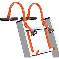 Ladder Roof Hook with Wheel 2 Pack Heavy Duty Steel Ladder Stabilizer,Rubber Grip T-Bar for Damage Prevention,500 lbs Weight Limit,Fast and Easy Setup to Access Steep Roofs