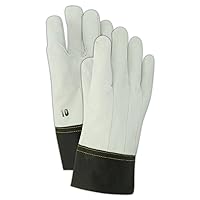 1230B-10 DuraMaster 1230B Clute Pattern Full Goatskin Leather Gloves, 9, Gray , 10 (Pack of 12)