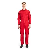 TopTie Men's 8.5 Oz Front-Zip Long Sleeve Twill Coverall