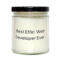 Nice Web Developer Scent Candle, Best Effin' Web Developer Ever, Present for Colleagues, Brilliant Gifts from Colleagues
