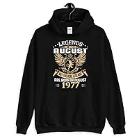 Kings Legends are Born in August 1977 Birthday Vintage Gift Shirt Black