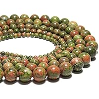 AAA Natural 1 Strand Unakite Gemstone Beads for Jewelry Making |6 mm Round Beads | Plain Round Loose Beads |15