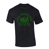 Mens Fathers Day Tshirt Lawn Enforcement Officer Dad Funny Short Sleeve T-Shirt