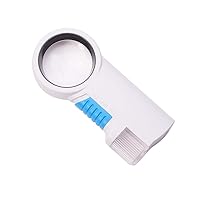 Othmro 1Pcs Magnifying Glass with Light, 8X LED Illuminated Handheld Magnifier 800% Loupe w Handle,for Book and Newspaper, Jewelry, Antiques, Coins, Rocks, Stamps, Watches, Repair
