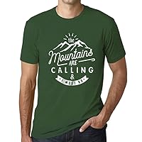 Men's Graphic T-Shirt The Mountains are Calling and I Must Go Hiking Eco-Friendly Limited Edition Short Sleeve