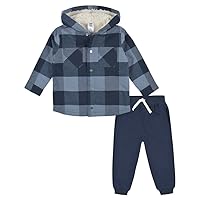 Gerber Baby-Boys Toddler 2-Piece Flannel Jacket & Jogger Set