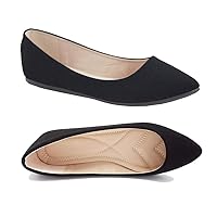 Women's Classic Pointy Toe Ballet Slip On Flats Shoes Slides Casual Ballerina Shoes Loafers