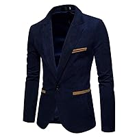 Men's Jacket Stretch Lapel Long Sleeve Coats Casual Business Mens Slim Fit Sport Coats
