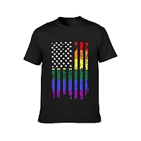 Gay Pride Funny Shirts Rainbow Flag LGBT T-Shirt for Pride Parades and Festivals for Men