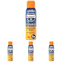 24 Hour Disinfectant Sanitizing Spray, Citrus Scent, 15oz (Pack of 4)