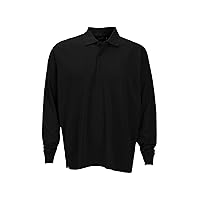 Men's Omega Long Sleeve Solid Mesh Tech Polo