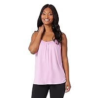 32 Degrees Women's Cool Flowy Bra Cami | with Built-in Cups | Relaxed Fit | Adjustable Spaghetti Strap